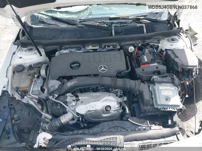 2020 Mercedes-Benz Cla 250 VIN: WDD5J4GB9LN037868 Lot: 40234321