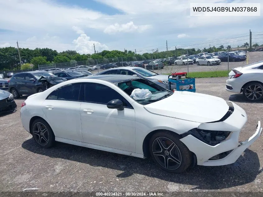 2020 Mercedes-Benz Cla 250 VIN: WDD5J4GB9LN037868 Lot: 40234321