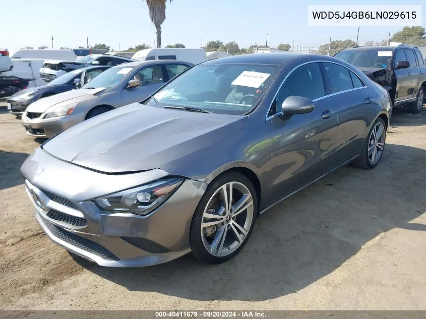 2020 Mercedes-Benz Cla 250 VIN: WDD5J4GB6LN029615 Lot: 40411679