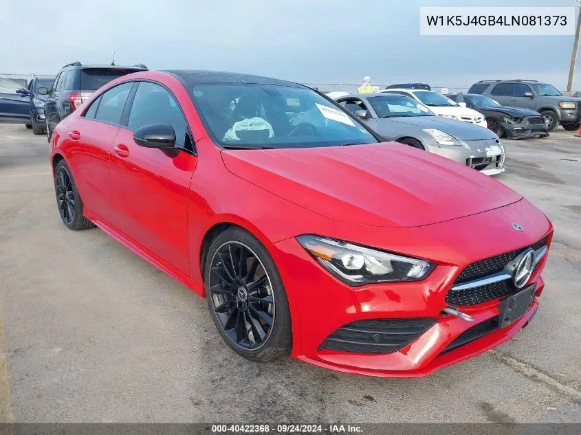 2020 Mercedes-Benz Cla 250 VIN: W1K5J4GB4LN081373 Lot: 40422368