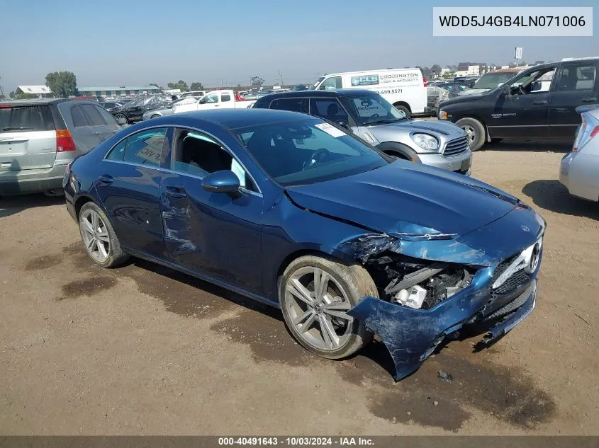 2020 Mercedes-Benz Cla 250 VIN: WDD5J4GB4LN071006 Lot: 40491643