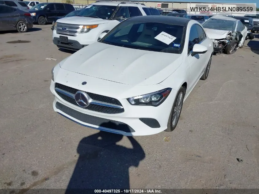 2020 Mercedes-Benz Cla 250 4Matic VIN: W1K5J4HB5LN089559 Lot: 40497325