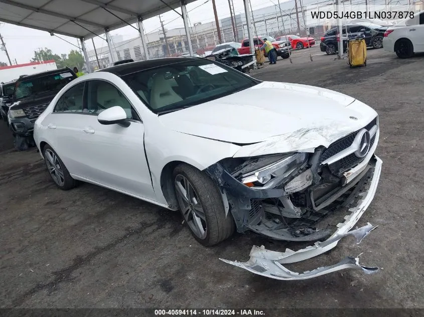 2020 Mercedes-Benz Cla 250 VIN: WDD5J4GB1LN037878 Lot: 40594114