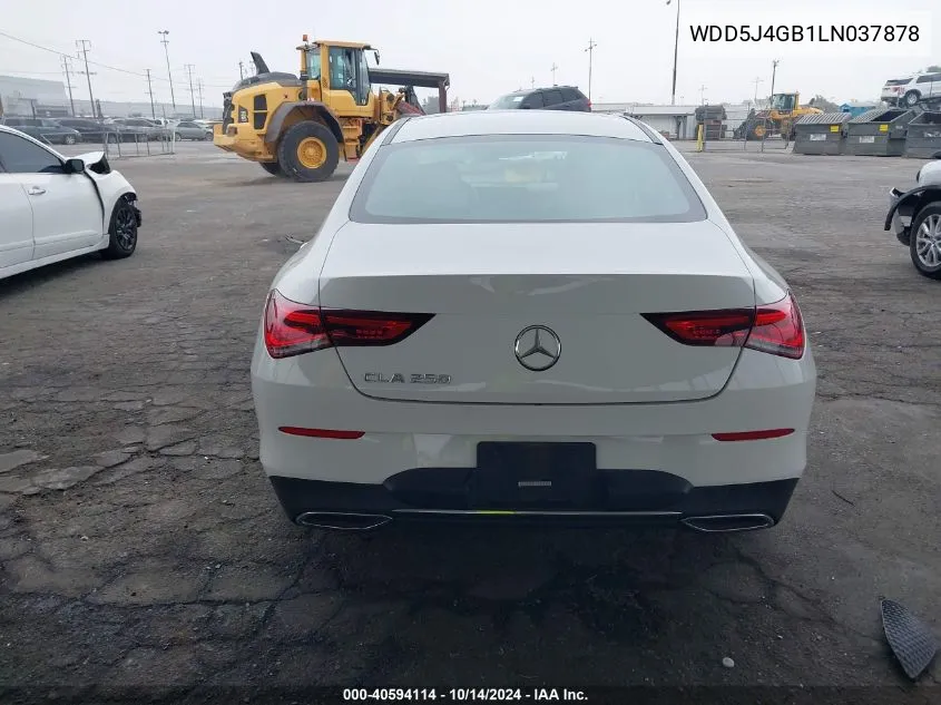 2020 Mercedes-Benz Cla 250 VIN: WDD5J4GB1LN037878 Lot: 40594114