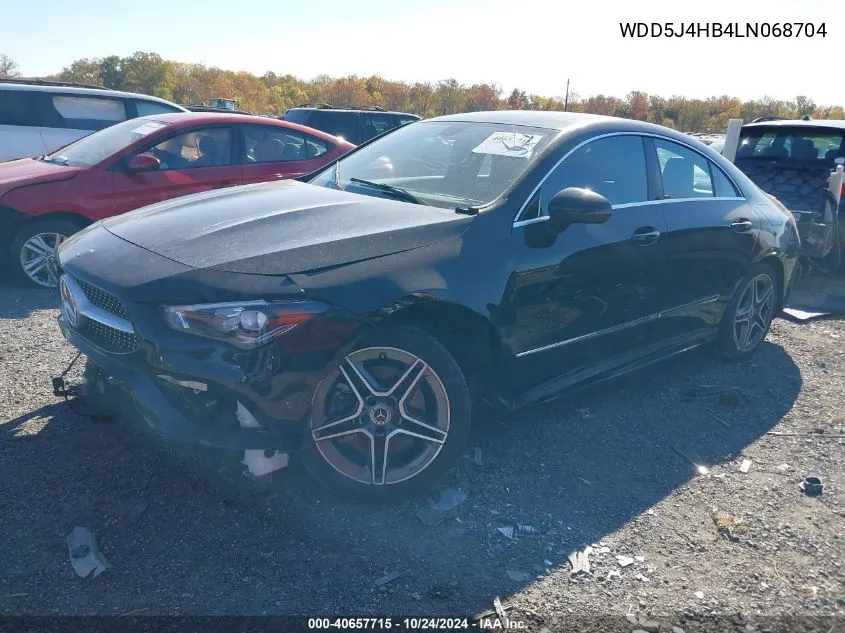 2020 Mercedes-Benz Cla 250 4Matic VIN: WDD5J4HB4LN068704 Lot: 40657715