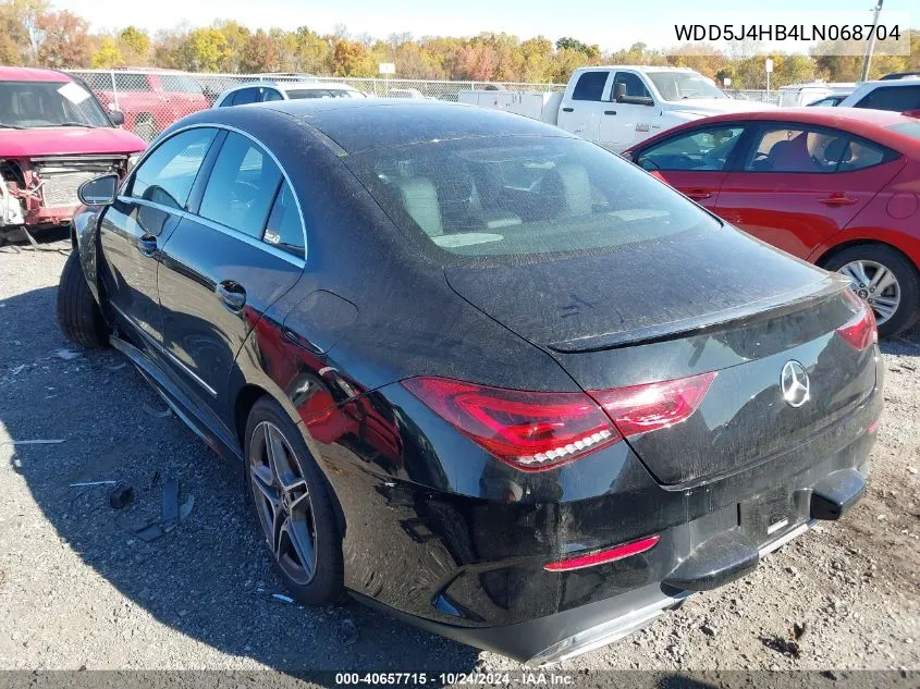 2020 Mercedes-Benz Cla 250 4Matic VIN: WDD5J4HB4LN068704 Lot: 40657715