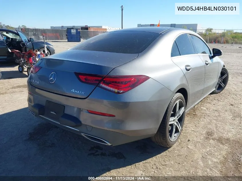 2020 Mercedes-Benz Cla 250 4Matic VIN: WDD5J4HB4LN030101 Lot: 40852854