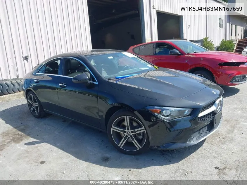 W1K5J4HB3MN167659 2021 Mercedes-Benz Cla 250 4Matic