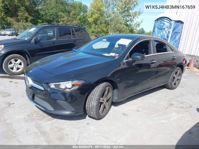 W1K5J4HB3MN167659 2021 Mercedes-Benz Cla 250 4Matic