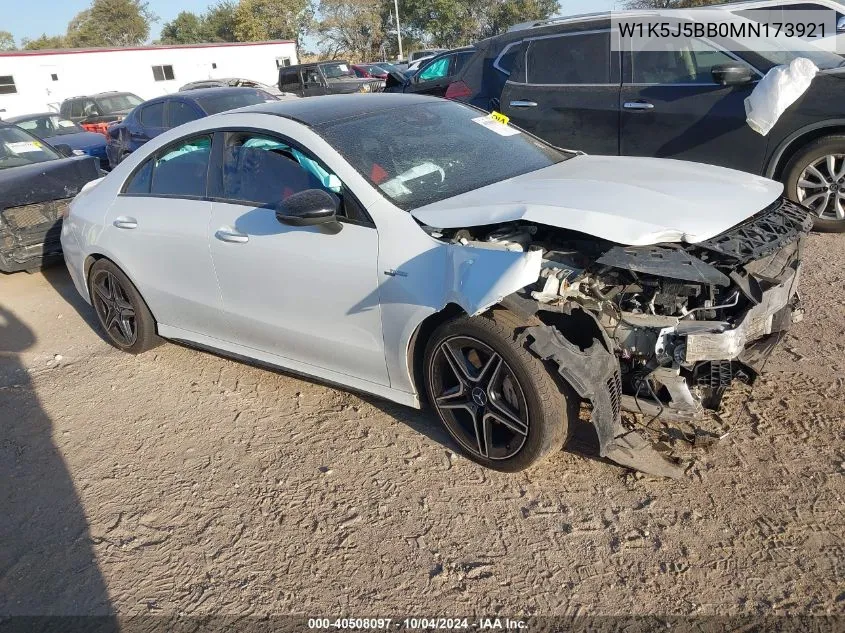 2021 Mercedes-Benz Amg Cla 35 4Matic VIN: W1K5J5BB0MN173921 Lot: 40508097