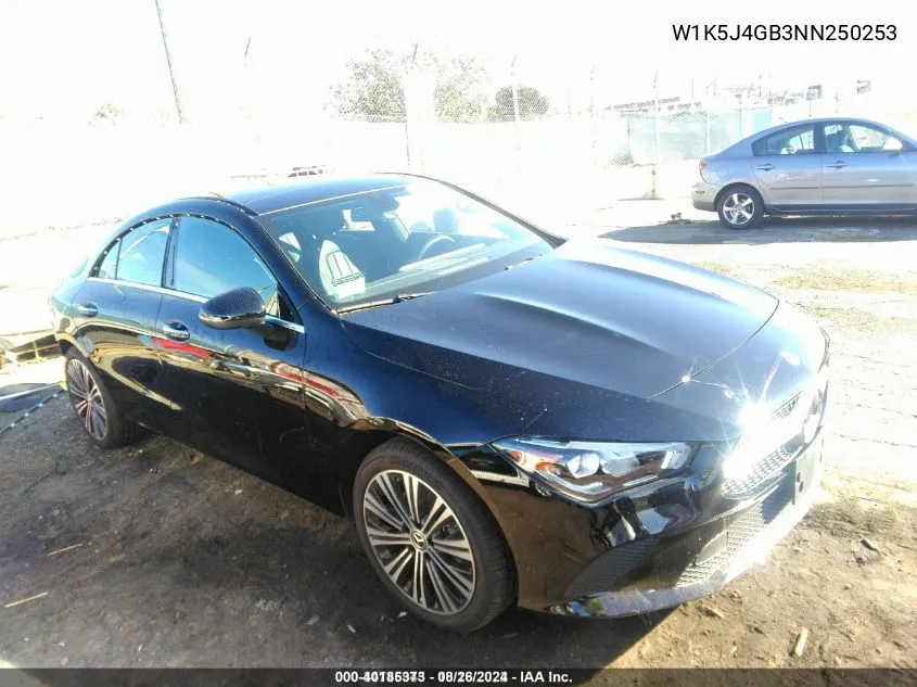 W1K5J4GB3NN250253 2022 Mercedes-Benz Cla 250 Coupe