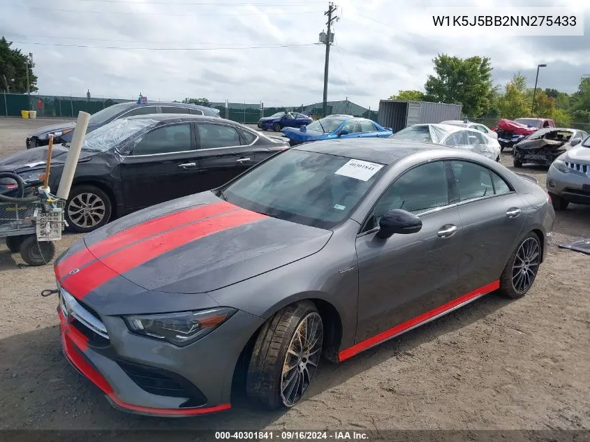 2022 Mercedes-Benz Amg Cla 35 4Matic VIN: W1K5J5BB2NN275433 Lot: 40301841