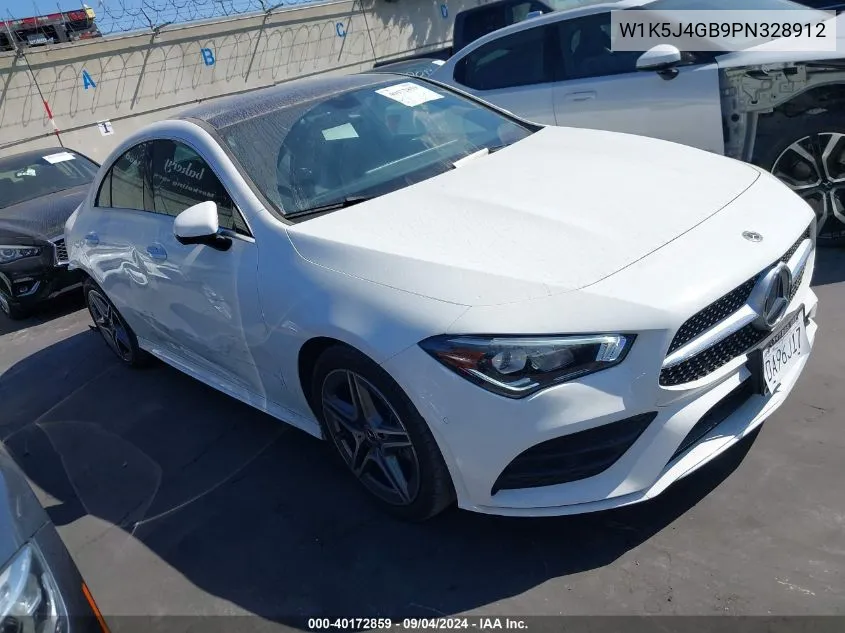 2023 Mercedes-Benz Cla 250 Coupe VIN: W1K5J4GB9PN328912 Lot: 40172859