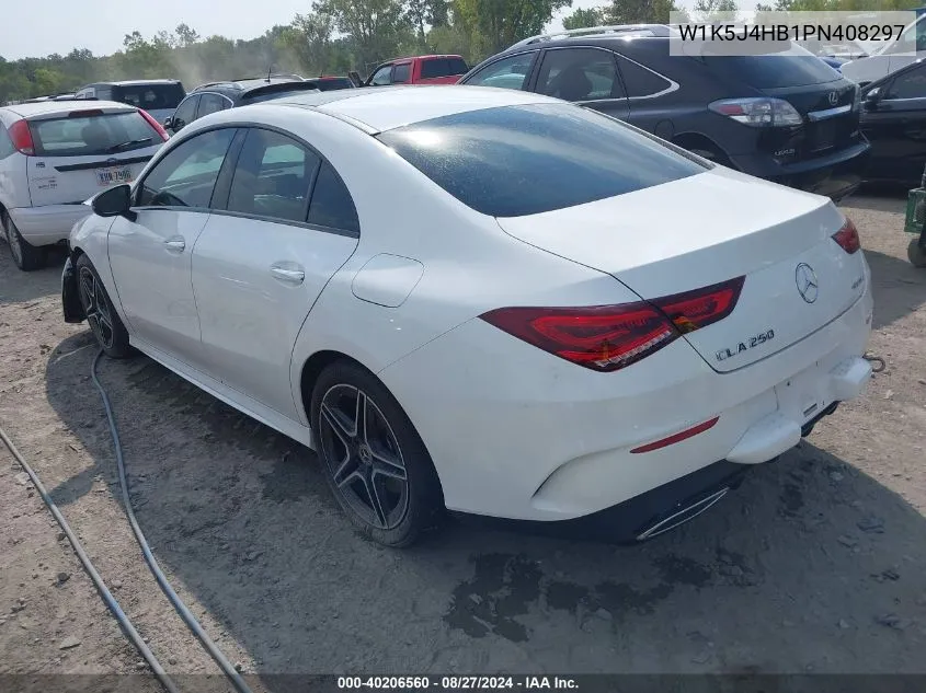 2023 Mercedes-Benz Cla 250 Coupe 4Matic VIN: W1K5J4HB1PN408297 Lot: 40206560