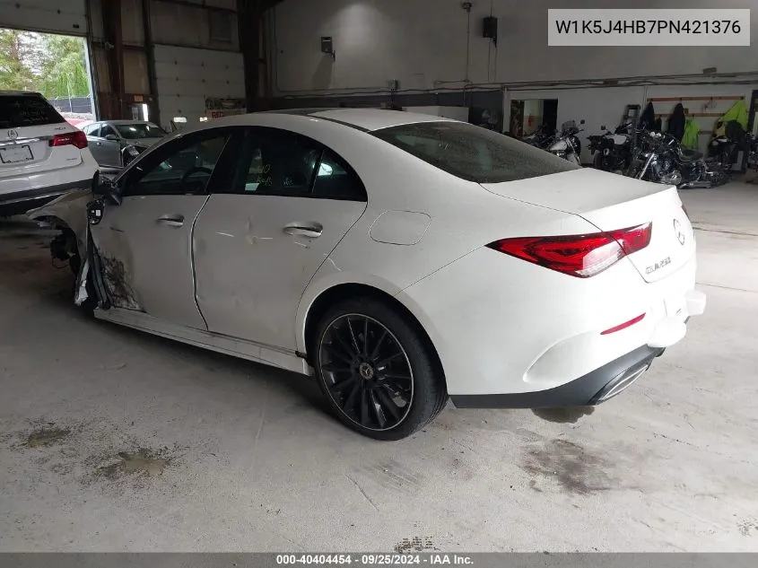 2023 Mercedes-Benz Cla 250 Coupe 4Matic VIN: W1K5J4HB7PN421376 Lot: 40404454