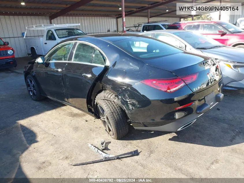 2023 Mercedes-Benz Cla 250 Coupe VIN: W1K5J4GB9PN405164 Lot: 40438792