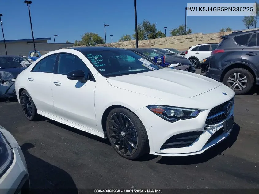 2023 Mercedes-Benz Cla 250 Coupe VIN: W1K5J4GB5PN386225 Lot: 40468960