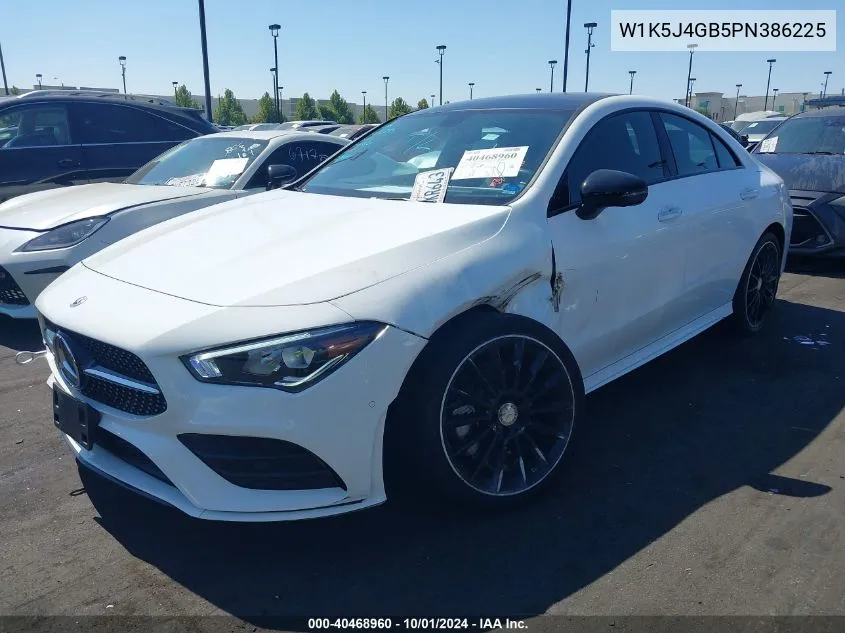 2023 Mercedes-Benz Cla 250 Coupe VIN: W1K5J4GB5PN386225 Lot: 40468960