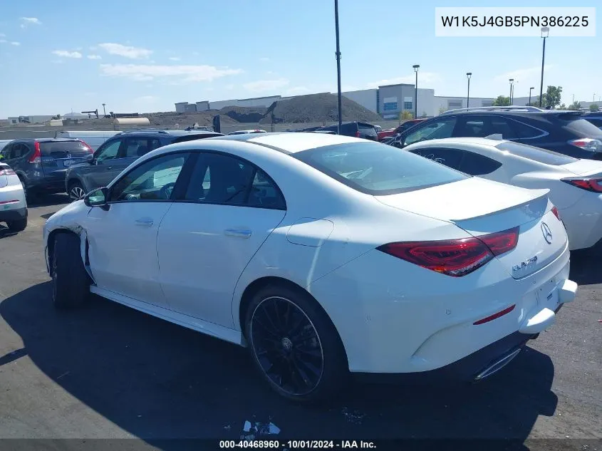 2023 Mercedes-Benz Cla 250 Coupe VIN: W1K5J4GB5PN386225 Lot: 40468960