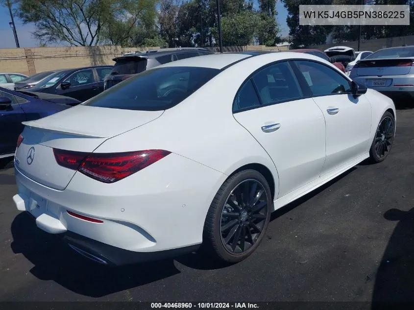 2023 Mercedes-Benz Cla 250 Coupe VIN: W1K5J4GB5PN386225 Lot: 40468960