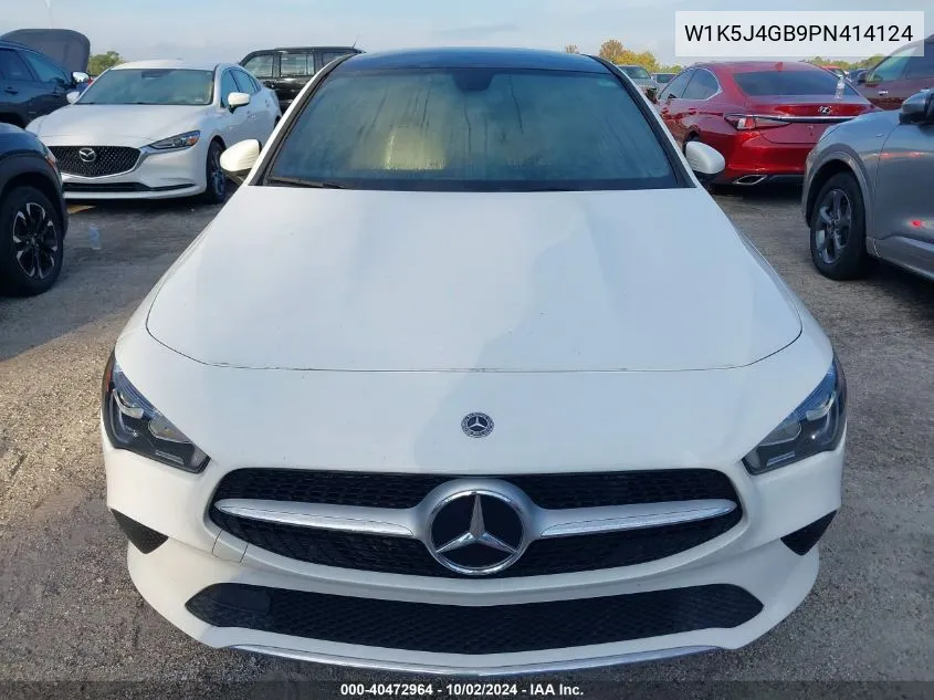 2023 Mercedes-Benz Cla 250 Coupe VIN: W1K5J4GB9PN414124 Lot: 40472964