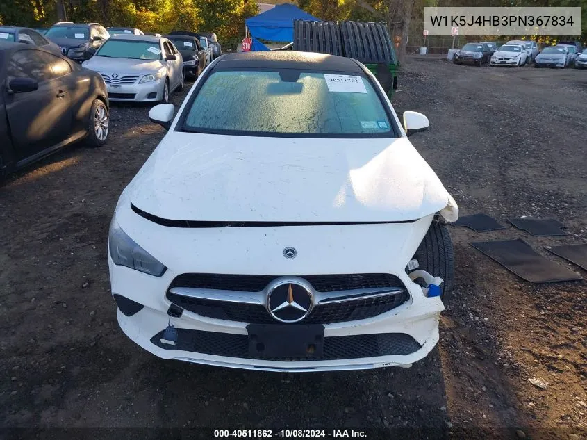 2023 Mercedes-Benz Cla 250 4Matic VIN: W1K5J4HB3PN367834 Lot: 40511862