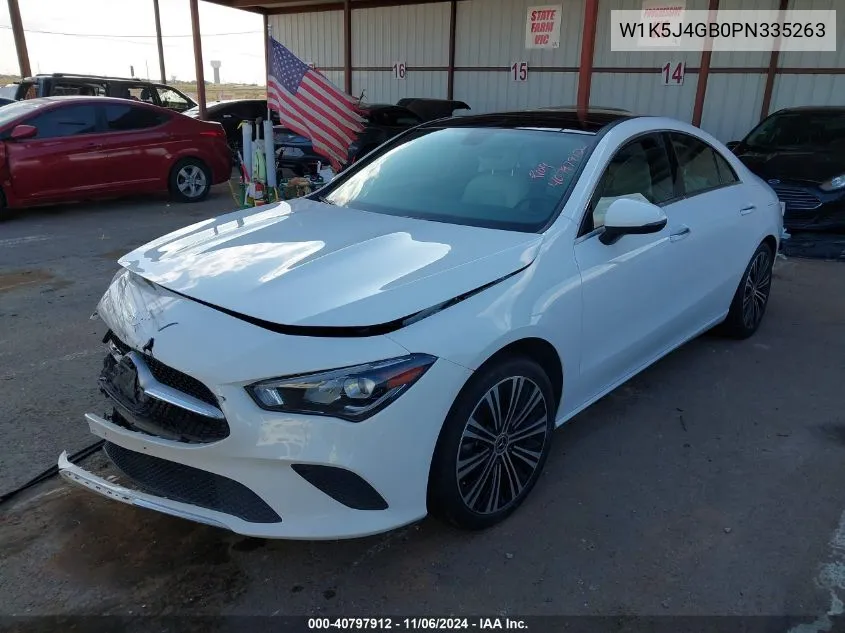 2023 Mercedes-Benz Cla 250 Coupe VIN: W1K5J4GB0PN335263 Lot: 40797912