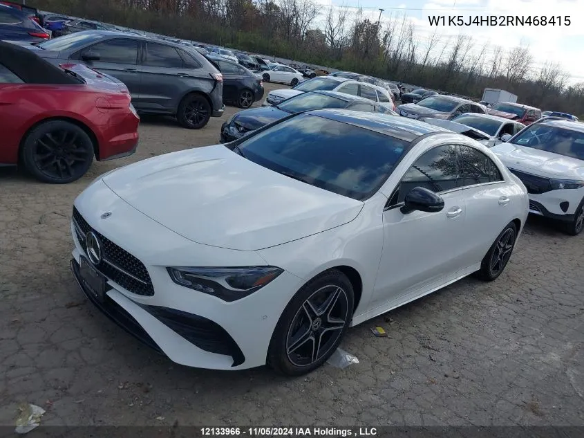 2024 Mercedes-Benz Cla VIN: W1K5J4HB2RN468415 Lot: 12133966