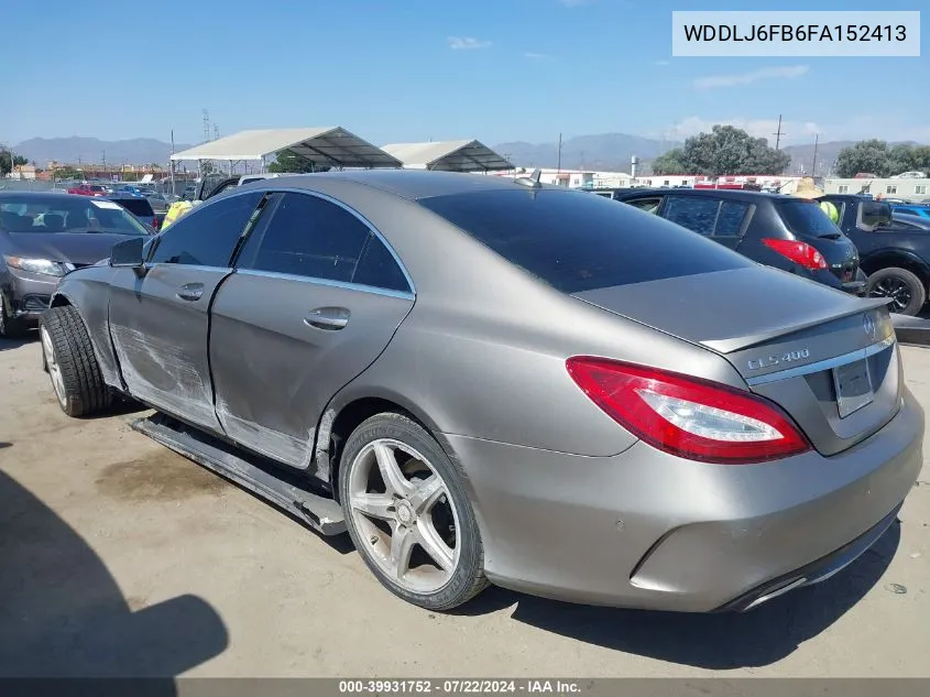 2015 Mercedes-Benz Cls 400 VIN: WDDLJ6FB6FA152413 Lot: 39931752