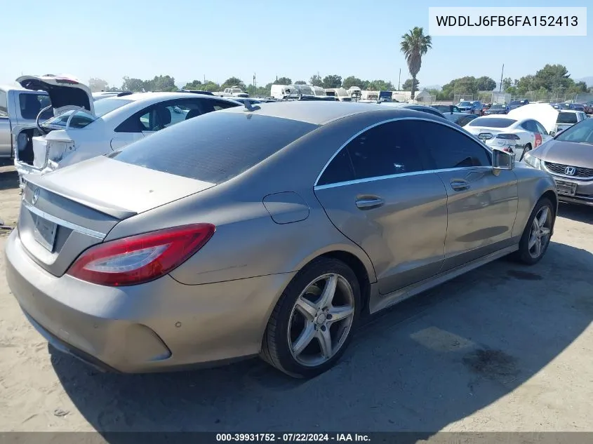 2015 Mercedes-Benz Cls 400 VIN: WDDLJ6FB6FA152413 Lot: 39931752