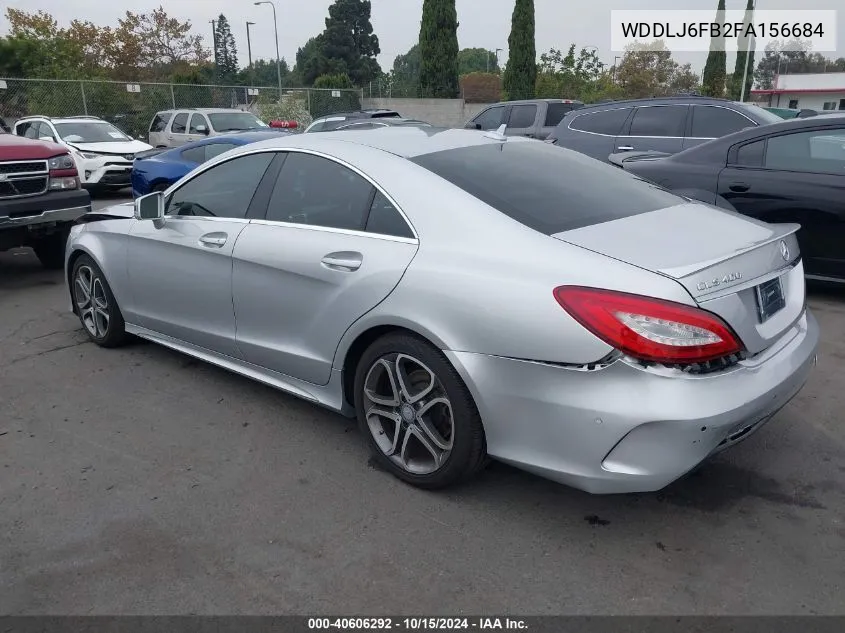 2015 Mercedes-Benz Cls 400 VIN: WDDLJ6FB2FA156684 Lot: 40606292