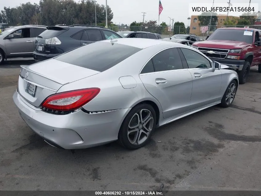 2015 Mercedes-Benz Cls 400 VIN: WDDLJ6FB2FA156684 Lot: 40606292