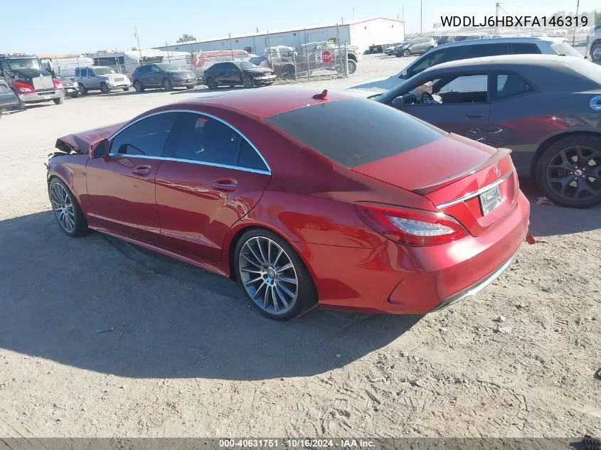 2015 Mercedes-Benz Cls 400 4Matic VIN: WDDLJ6HBXFA146319 Lot: 40631751