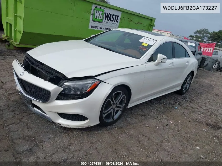 2016 Mercedes-Benz Cls 400 VIN: WDDLJ6FB2GA173227 Lot: 40276381