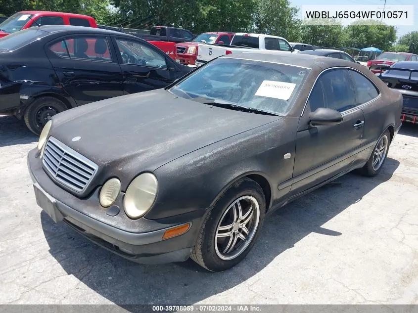 1998 Mercedes-Benz Clk 320 VIN: WDBLJ65G4WF010571 Lot: 39788059