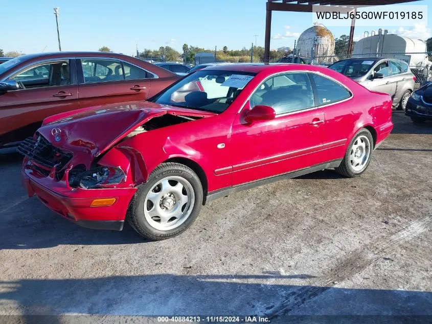 1998 Mercedes-Benz Clk 320 VIN: WDBLJ65G0WF019185 Lot: 40884213