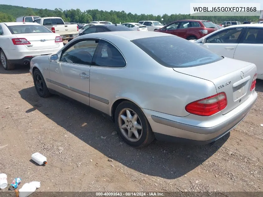 1999 Mercedes-Benz Clk 320 VIN: WDBLJ65G0XF071868 Lot: 40093543