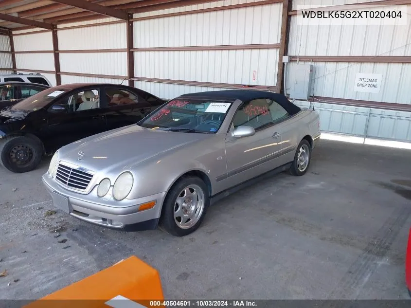 1999 Mercedes-Benz Clk 320 VIN: WDBLK65G2XT020404 Lot: 40504601