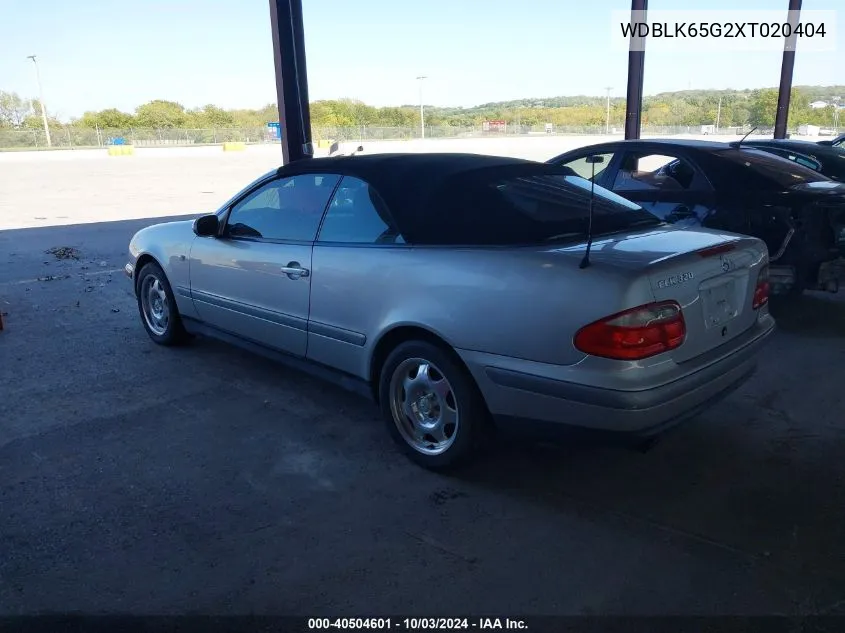 1999 Mercedes-Benz Clk 320 VIN: WDBLK65G2XT020404 Lot: 40504601