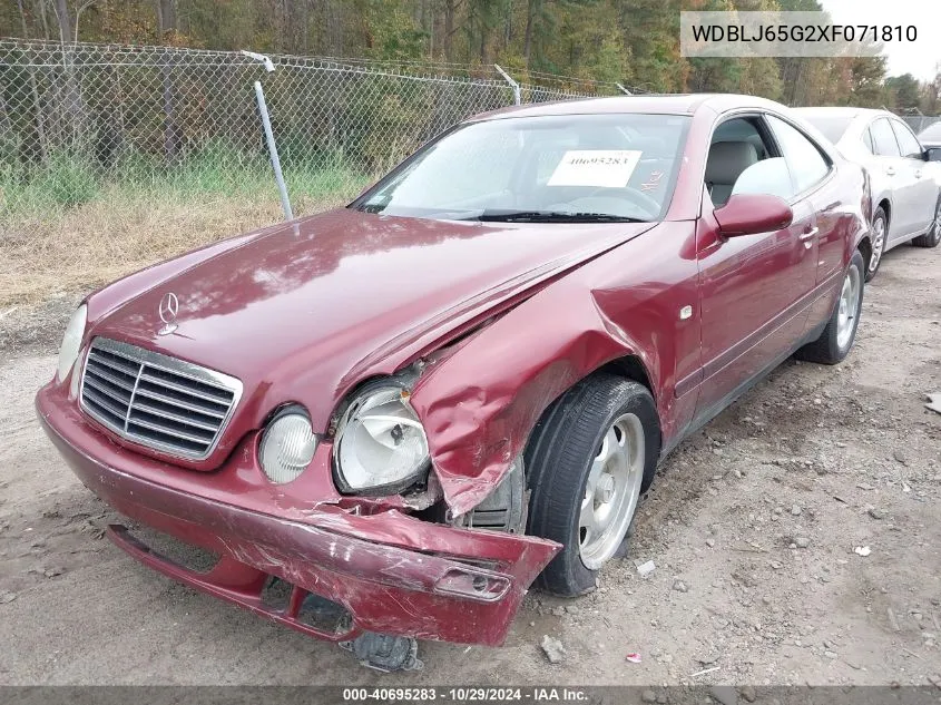 1999 Mercedes-Benz Clk 320 VIN: WDBLJ65G2XF071810 Lot: 40695283