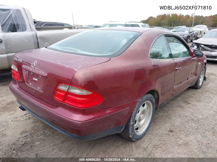 1999 Mercedes-Benz Clk 320 VIN: WDBLJ65G2XF071810 Lot: 40695283