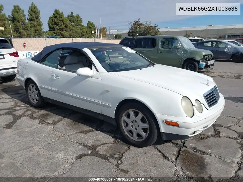 1999 Mercedes-Benz Clk 320 VIN: WDBLK65G2XT003635 Lot: 40708857