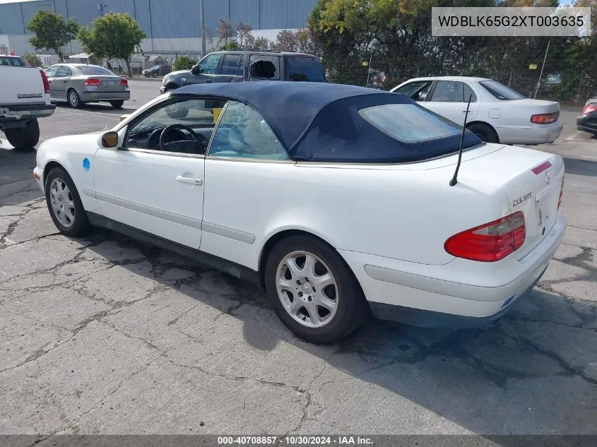 1999 Mercedes-Benz Clk 320 VIN: WDBLK65G2XT003635 Lot: 40708857