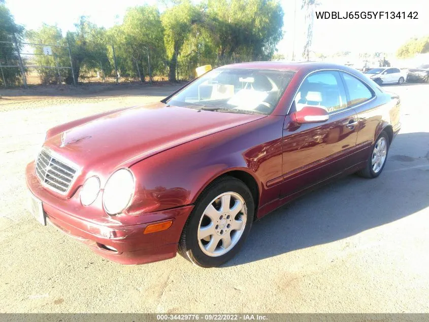 2000 Mercedes-Benz Clk 320 VIN: WDBLJ65G5YF134142 Lot: 34429776