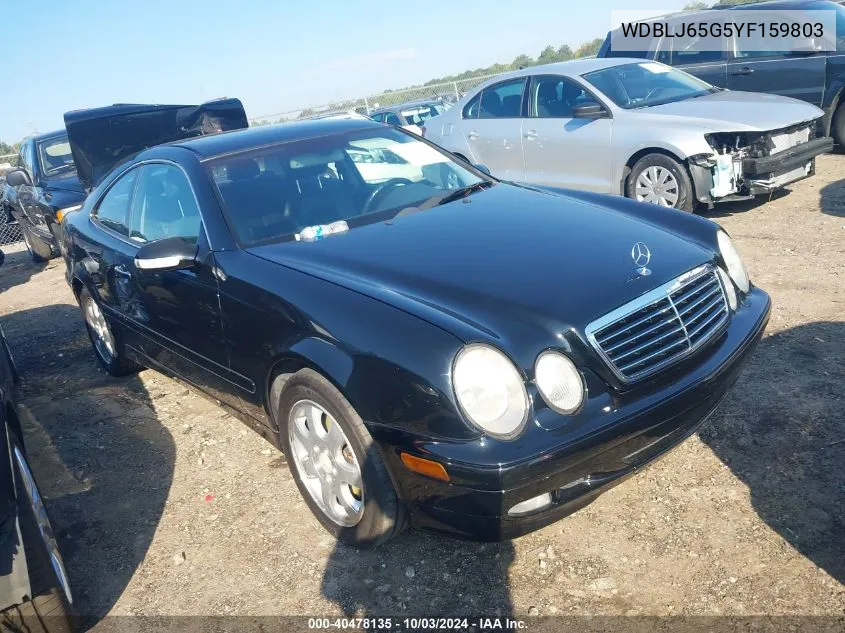 2000 Mercedes-Benz Clk 320 VIN: WDBLJ65G5YF159803 Lot: 40478135