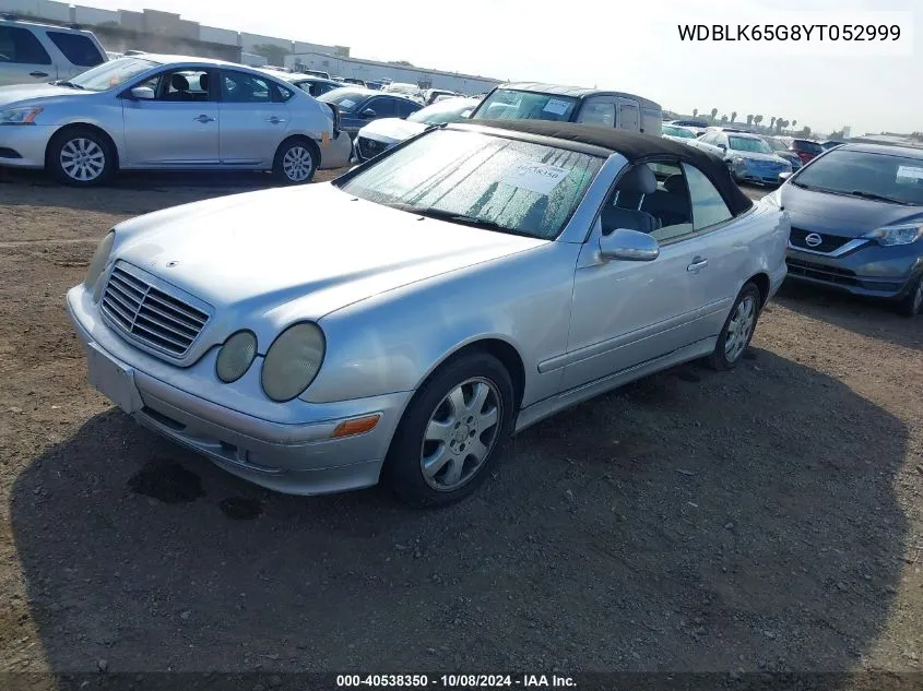 2000 Mercedes-Benz Clk 320 320 VIN: WDBLK65G8YT052999 Lot: 40538350