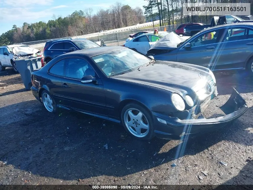 2001 Mercedes-Benz Clk 430 VIN: WDBLJ70G51F163501 Lot: 39395090