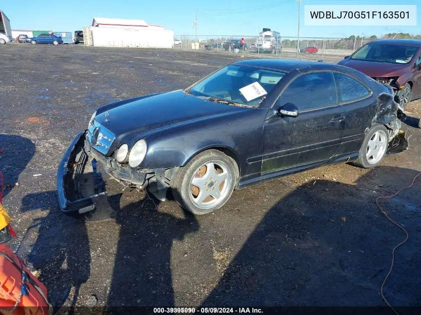 2001 Mercedes-Benz Clk 430 VIN: WDBLJ70G51F163501 Lot: 39395090