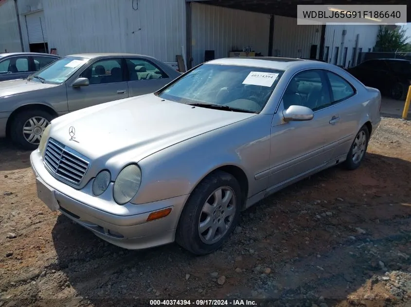 2001 Mercedes-Benz Clk 320 VIN: WDBLJ65G91F186640 Lot: 40374394