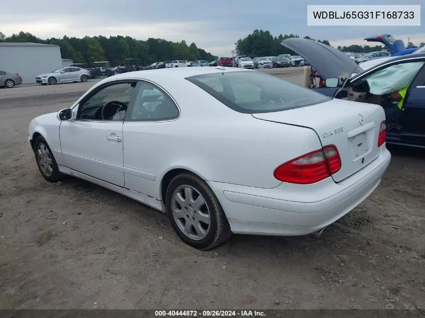 2001 Mercedes-Benz Clk 320 VIN: WDBLJ65G31F168733 Lot: 40444872